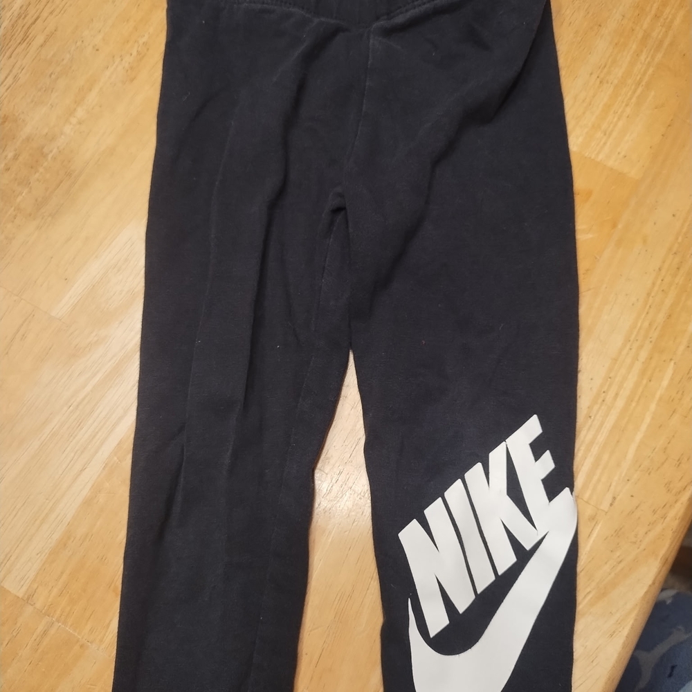 Nike Kids Black and White Logo Leggings